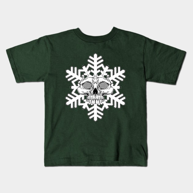 Skull Flake Kids T-Shirt by thechristianbernal